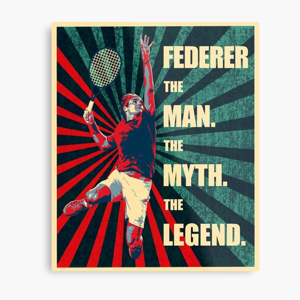 RF Roger Federer Impression métallique