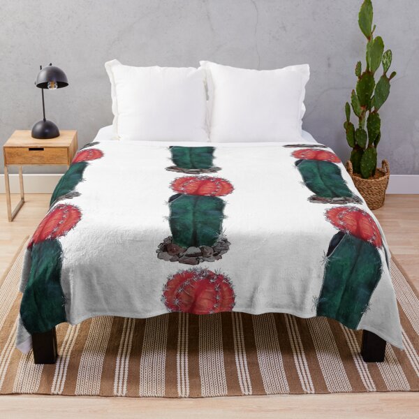 Item preview, watercolor cactus with a red head designed and sold by Ekaterina Novozhilova.