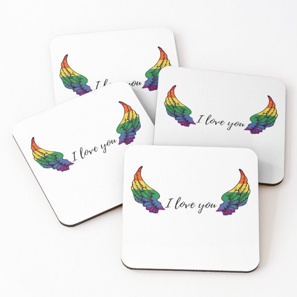 Item preview, i love you rainbow wings castiel designed and sold by LannisterOnMars.
