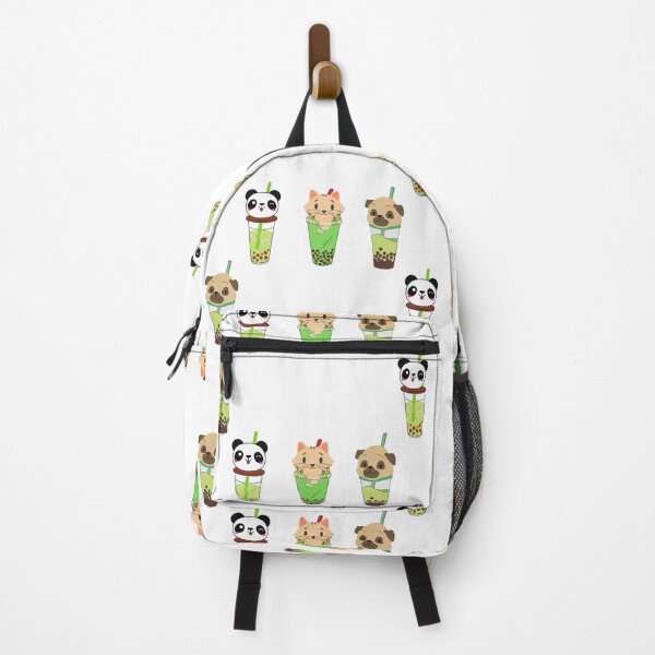 Item preview, Cute Kawaii Animals Love Green Tea Boba designed and sold by mewsis.