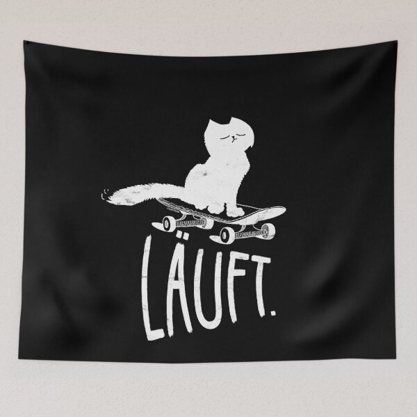Item preview, Cat Skateboard LÄUFT designed and sold by catsandmore.
