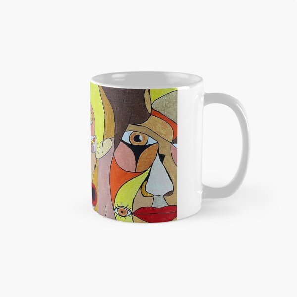 Item preview, cubism acrylic painting designed and sold by peinturemango.