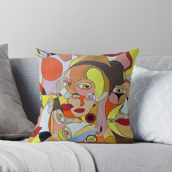 Item preview, cubism acrylic painting designed and sold by peinturemango.