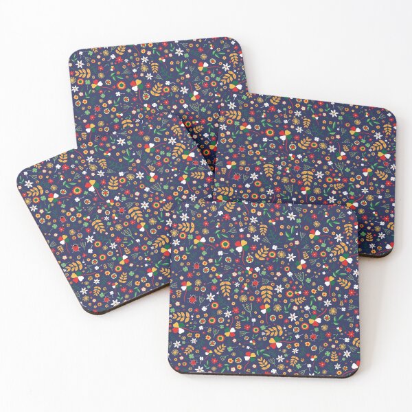 Item preview, Colorful pattern with ladybugs and four-leaf clovers designed and sold by ArtTony.