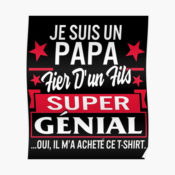 Bonne Fete Des Peres Design Original Poster By Madmax0007 Redbubble