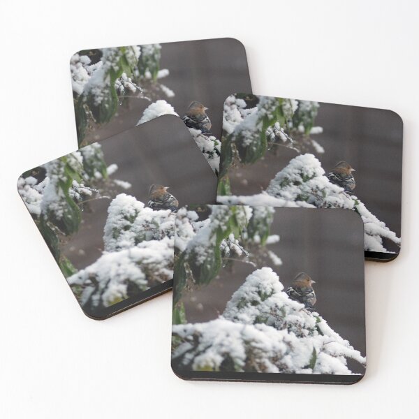 Item preview, Chaffinch on the tree in the snow designed and sold by rosie320d.