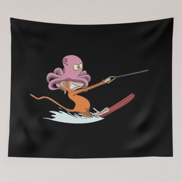 Item preview, Water ski tandem with monkey and octopus designed and sold by Monkey Ful.
