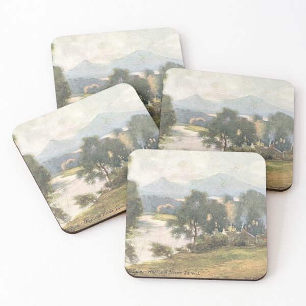Item preview, The Eildon Hills and River Tweed | Vintage Illustration designed and sold by yourscotborders.