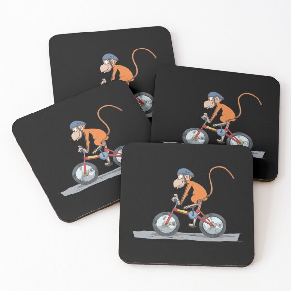 Item preview, Bicycle cyclist monkey with helmet designed and sold by Monkey Ful.