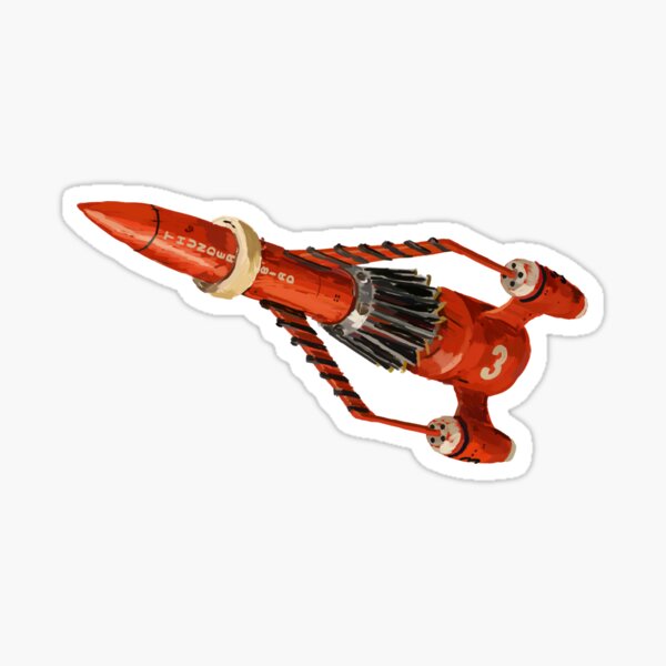 #3 Red Rocket Space Custom Christmas Ornament Thunderbird Thunderbirds are go 