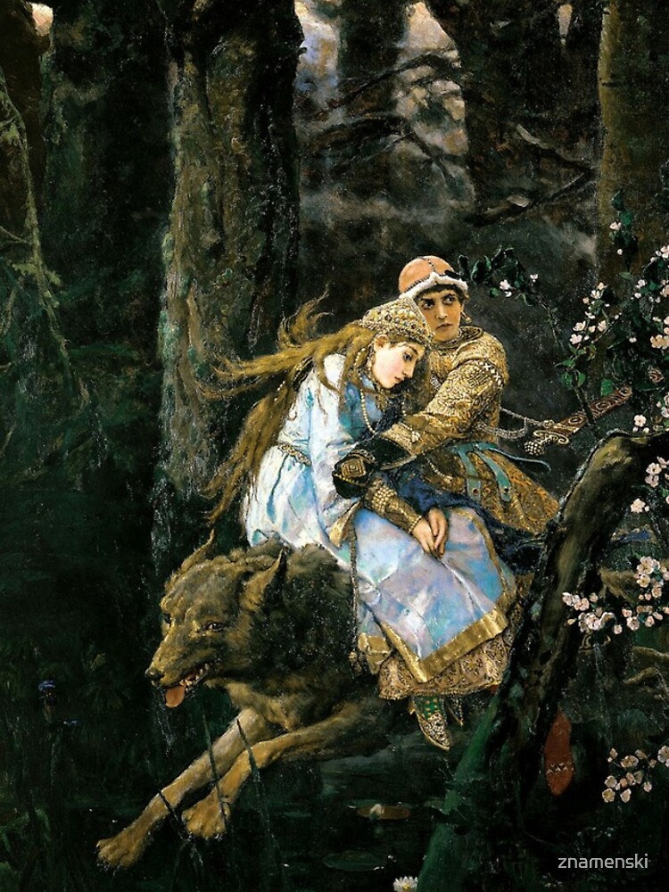 Ivan tsarevich riding the grey wolf by znamenski