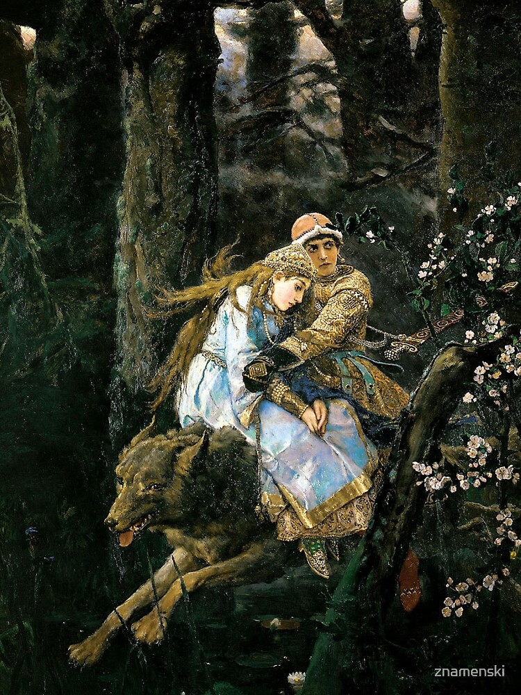 Ivan tsarevich riding the grey wolf by znamenski