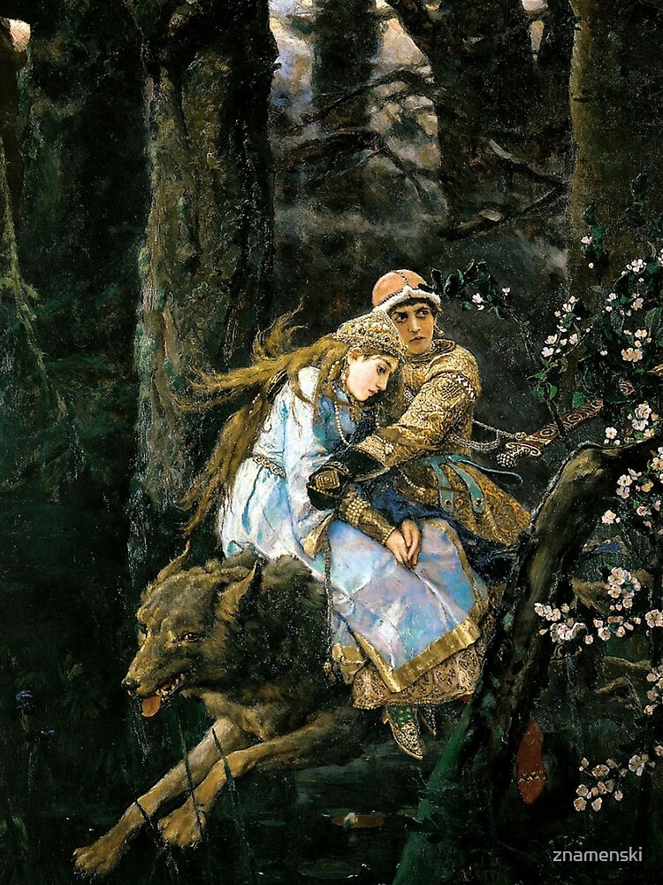 Ivan tsarevich riding the grey wolf by znamenski