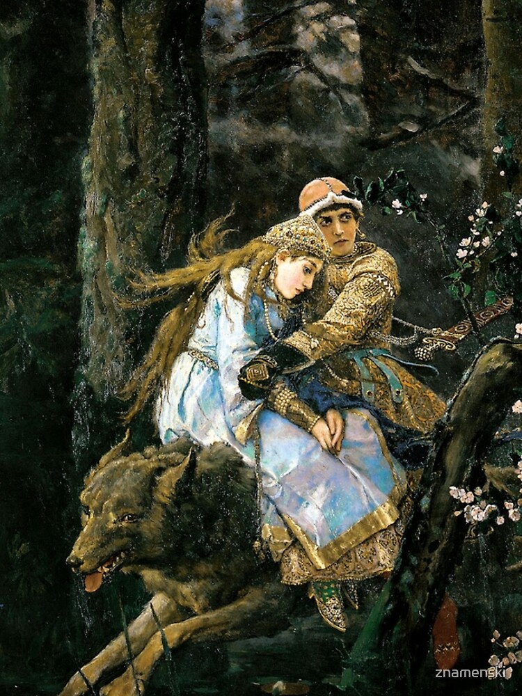 Ivan tsarevich riding the grey wolf by znamenski