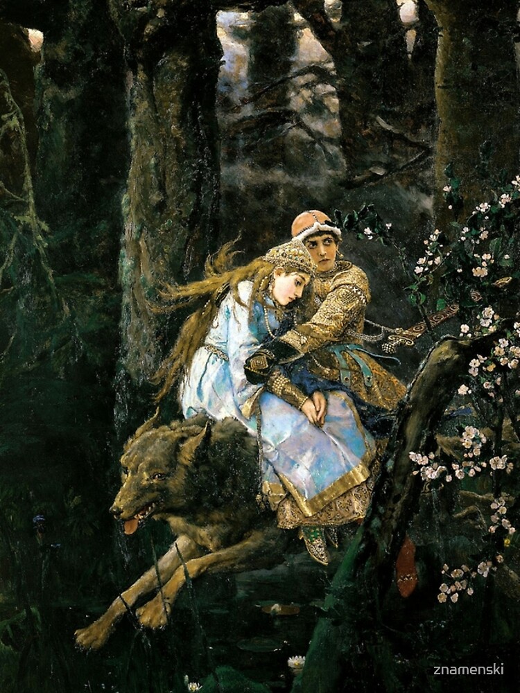 Ivan tsarevich riding the grey wolf by znamenski