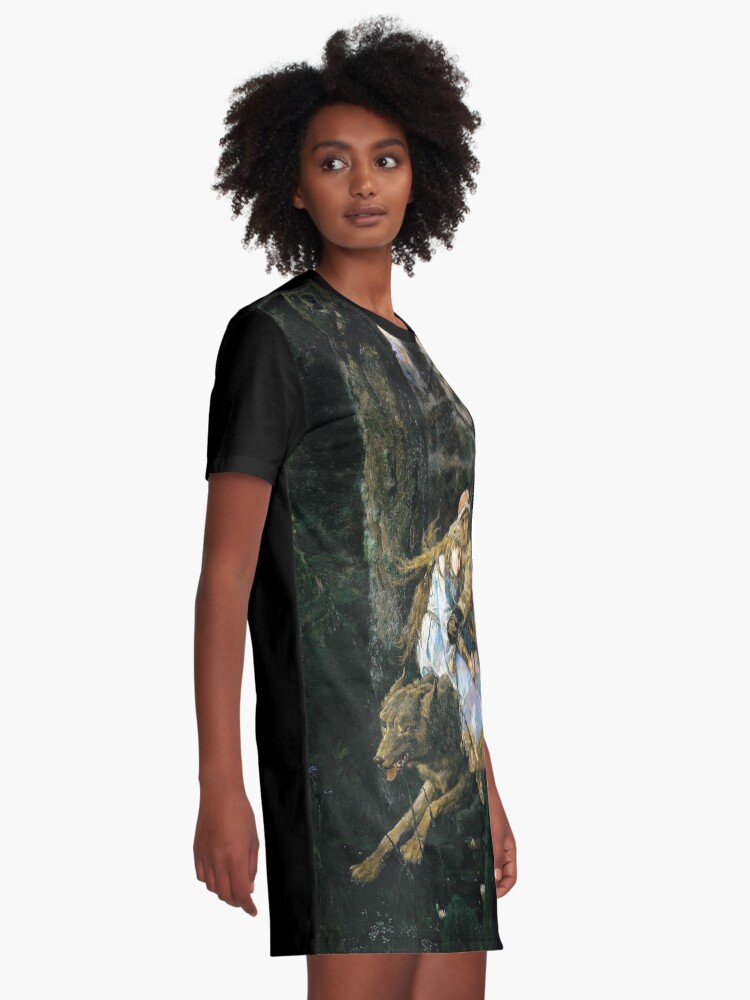 Alternate view of Ivan tsarevich riding the grey wolf Graphic T-Shirt Dress
