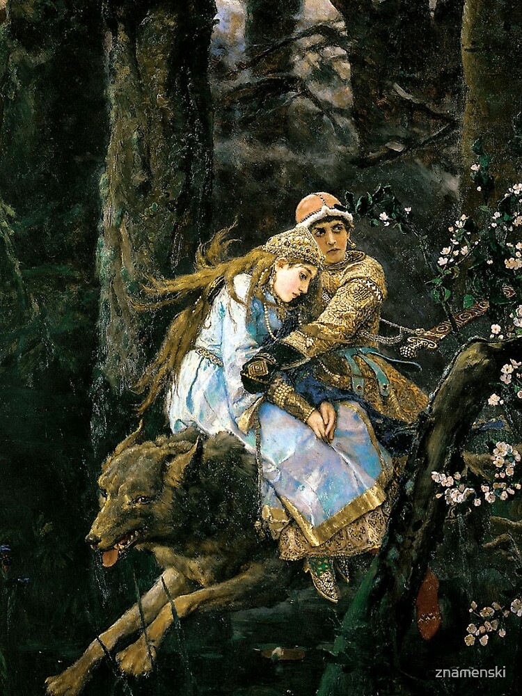 Ivan tsarevich riding the grey wolf by znamenski
