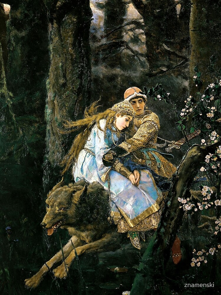 Ivan tsarevich riding the grey wolf by znamenski