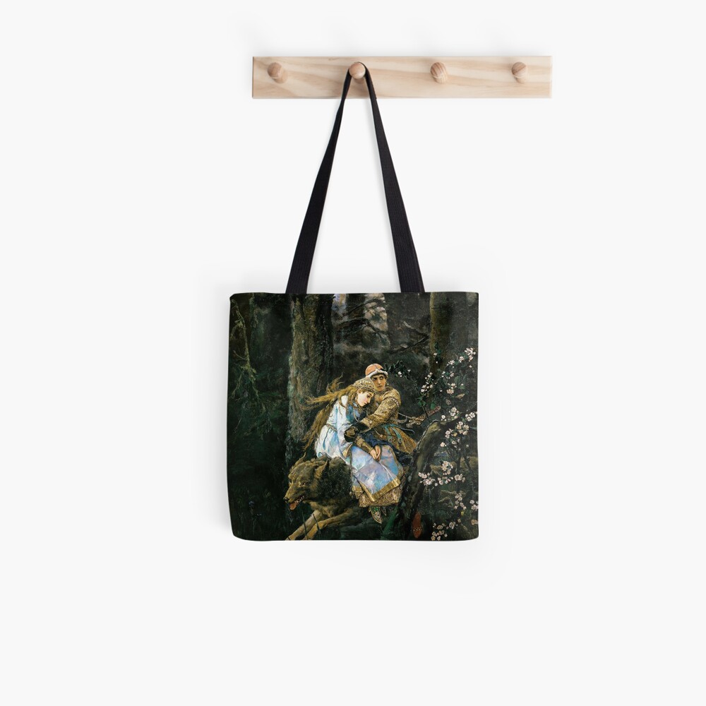 Ivan tsarevich riding the grey wolf Tote Bag