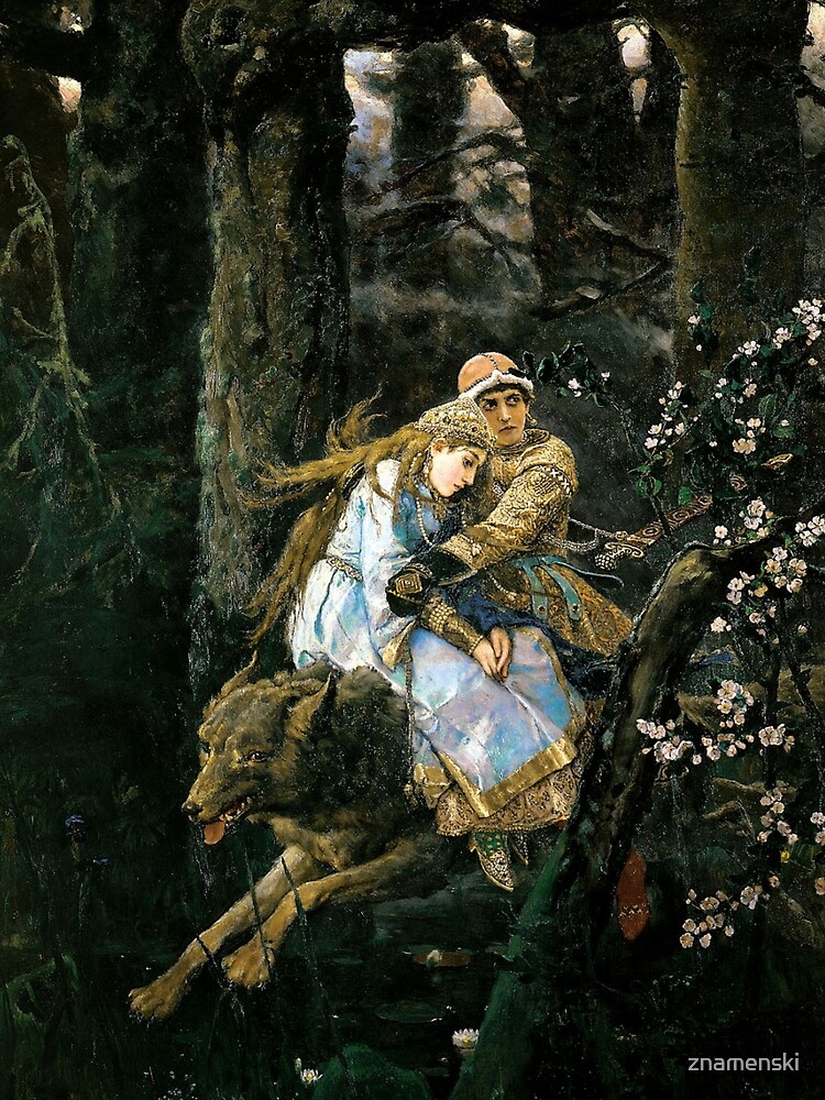 Ivan tsarevich riding the grey wolf by znamenski