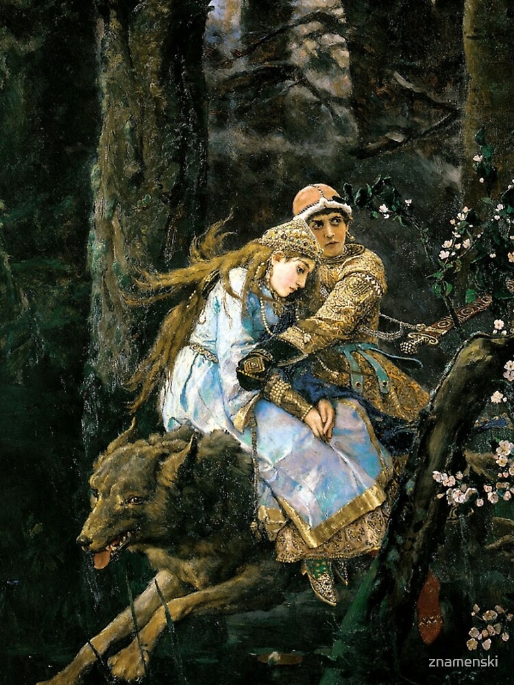 Ivan tsarevich riding the grey wolf by znamenski