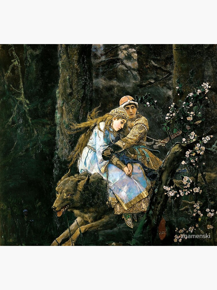 Ivan tsarevich riding the grey wolf by znamenski