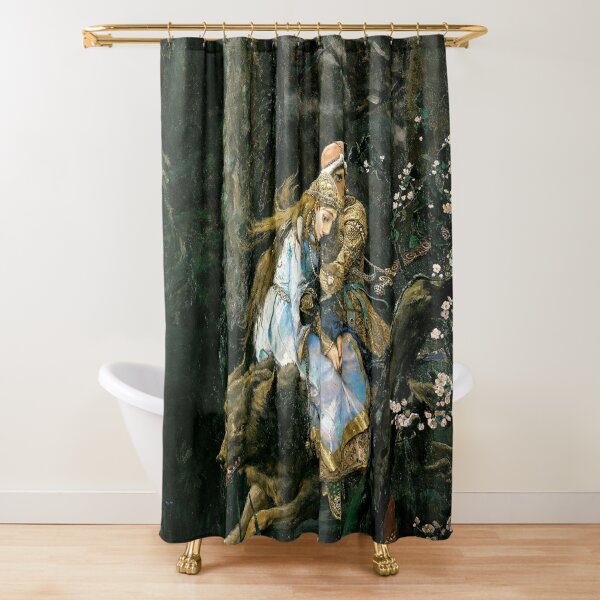 Ivan tsarevich riding the grey wolf Shower Curtain