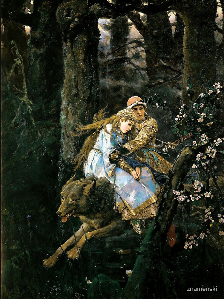 Ivan tsarevich riding the grey wolf by znamenski