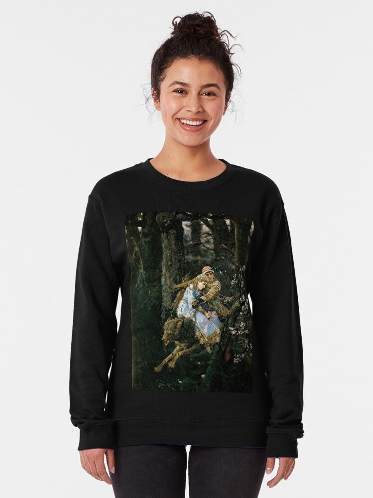 Alternate view of Ivan tsarevich riding the grey wolf Pullover Sweatshirt