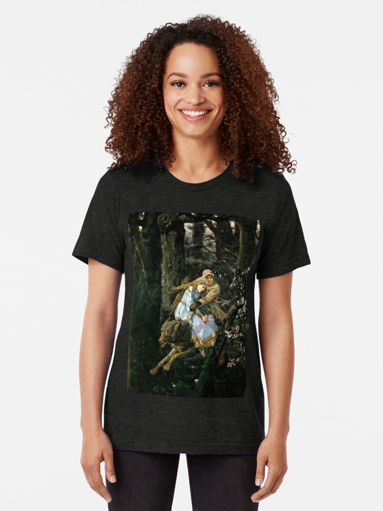 Alternate view of Ivan tsarevich riding the grey wolf Tri-blend T-Shirt