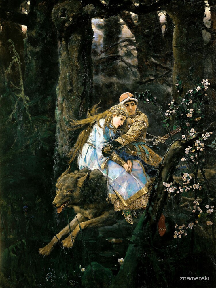 Ivan tsarevich riding the grey wolf by znamenski