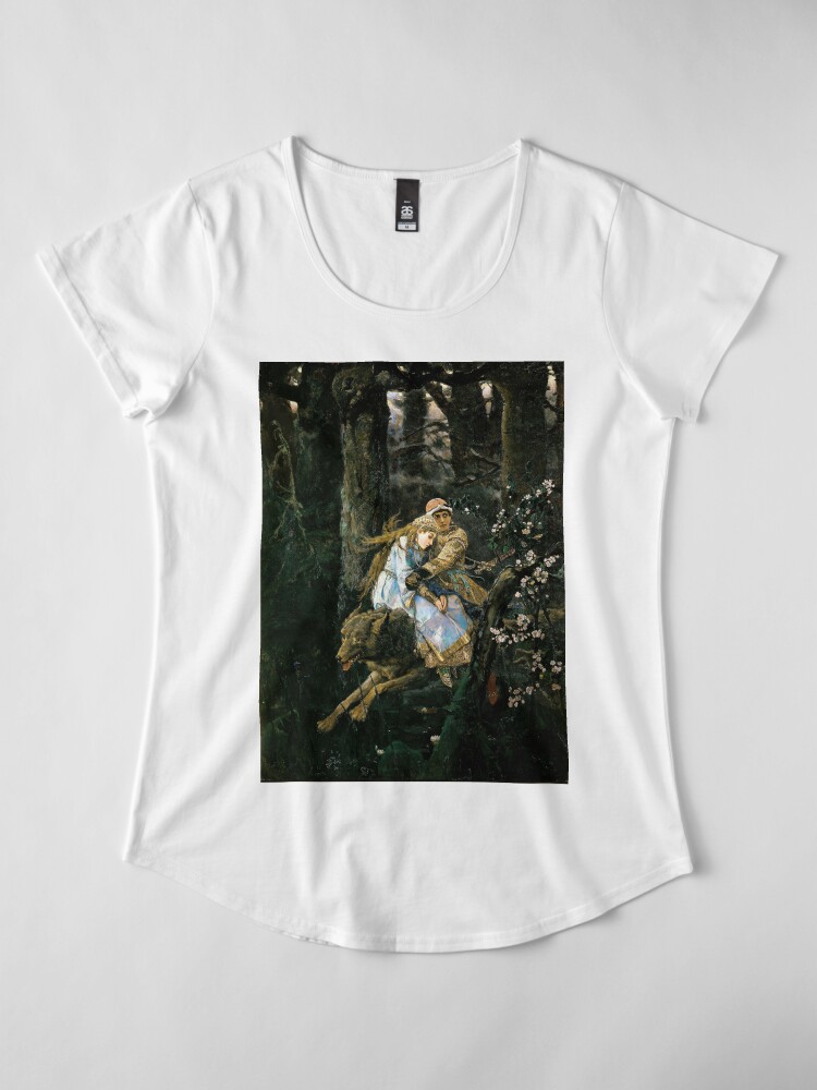 Alternate view of Ivan tsarevich riding the grey wolf Premium Scoop T-Shirt