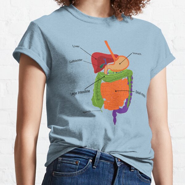 Anatomy T-Shirt - Inside Body Digestion Classic T-Shirt