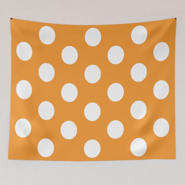 Item preview, Large WHITE and ORANGE POLKA DOTS designed and sold by RachelMacht.