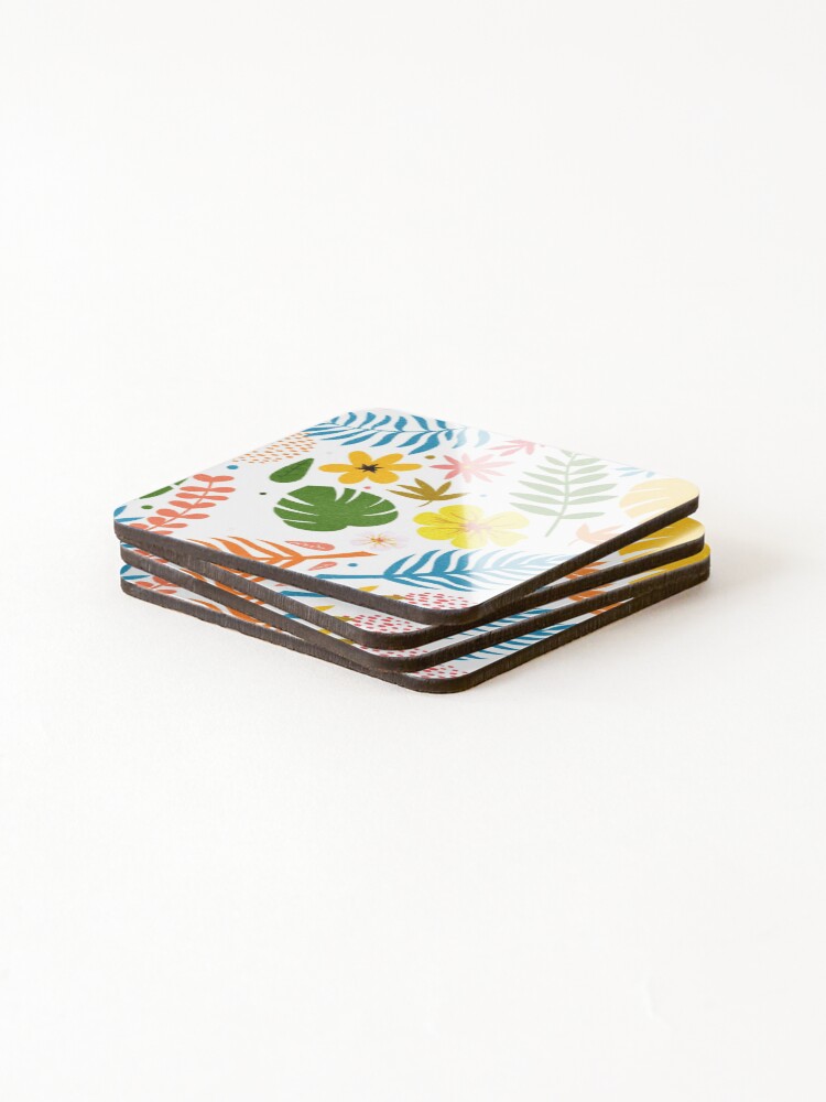 Thumbnail 4 of 5, Coasters (Set of 4), Spring Pattern designed and sold by joabaj.