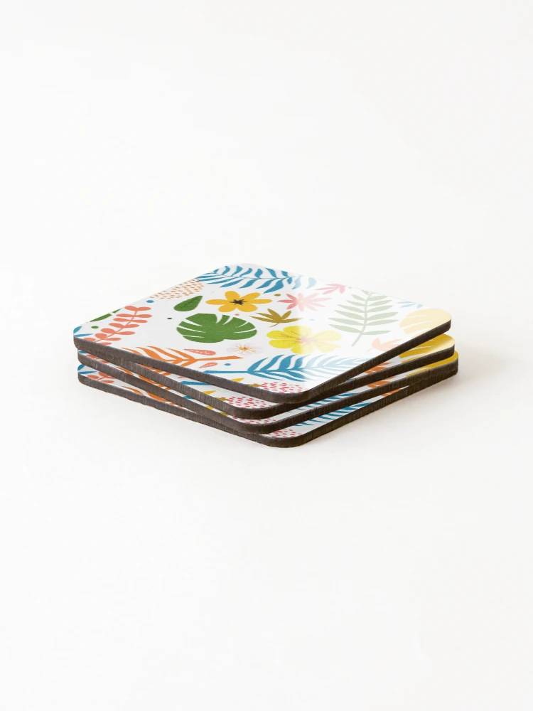 Thumbnail 4 of 5, Coasters (Set of 4), Spring Pattern designed and sold by joabaj.