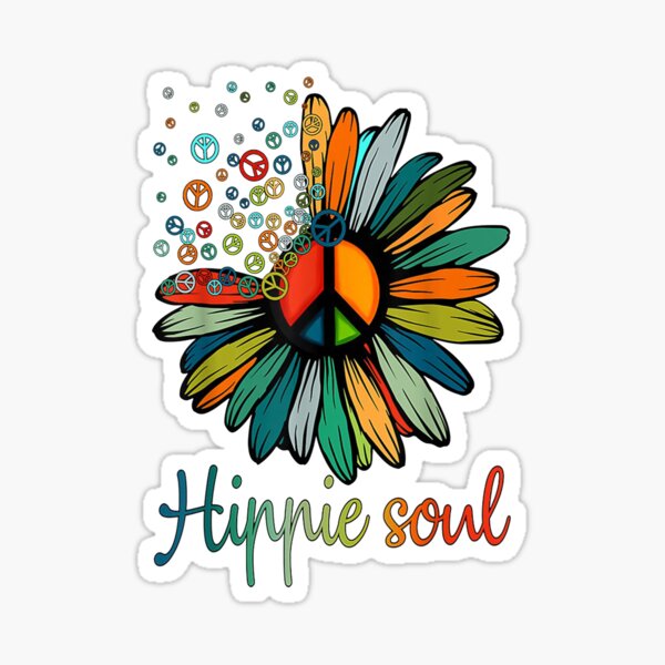 Hippie Sticker Hippie Soul Hippie Flower Sticker Hippie Soul Sticker Trending Sticker