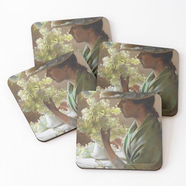 Item preview, Lady with a Bouquet (Snowballs) designed and sold by brushandframes.