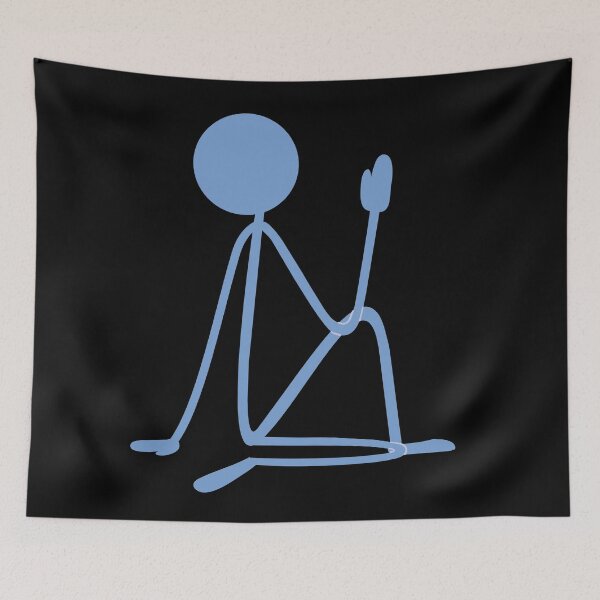Item preview, Yoga stick man in pose Ardha Matsyendrasana designed and sold by Monkey Ful.