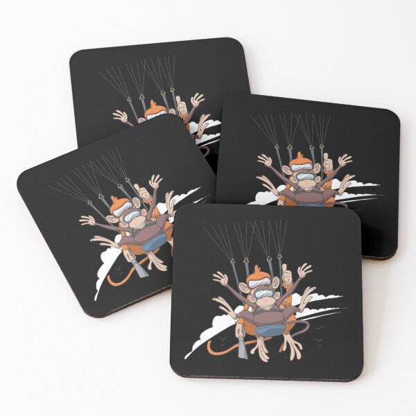 Item preview, Monkeys in paragliding tandem flight designed and sold by Monkey Ful.