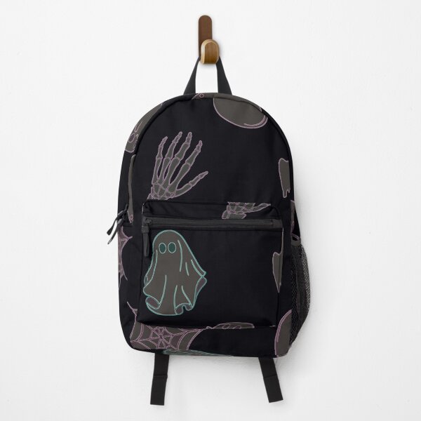 Item preview, Spooky Neon Ghosts, Spiders & Skeletons Outline Design - Repeated Pattern designed and sold by RobbieTaylor.