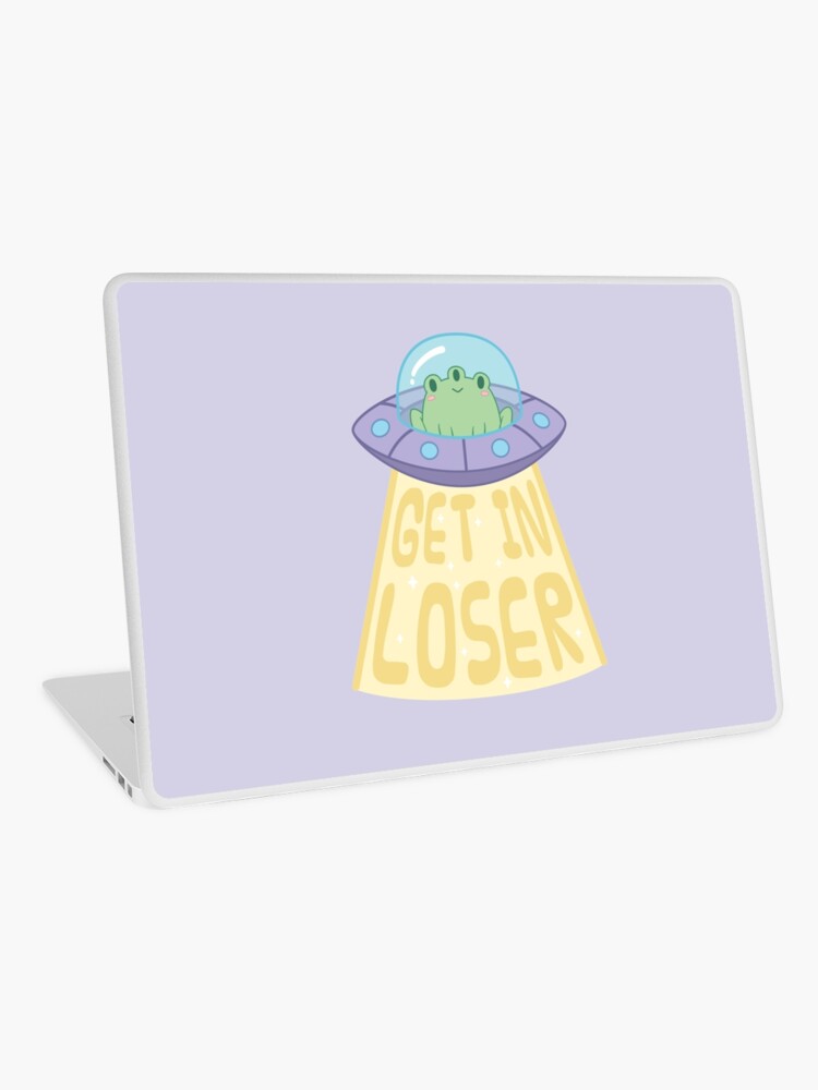 Thumbnail 1 of 2, Laptop Skin, Cute Frog UFO designed and sold by ElectricFangs.