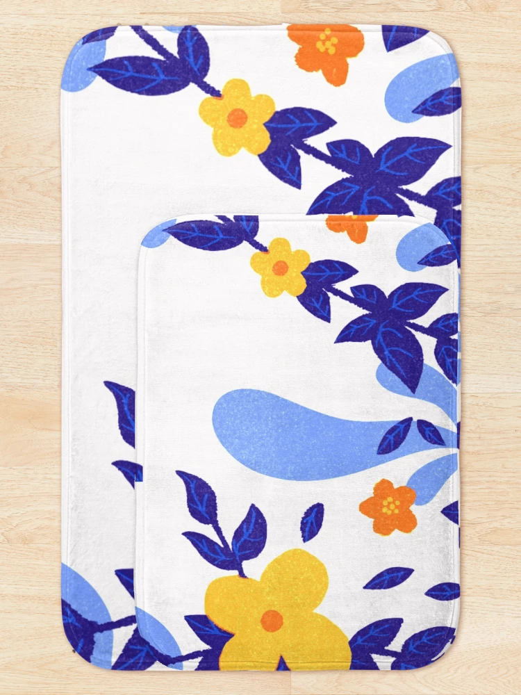 Thumbnail 5 of 6, Bath Mat, Spring Pattern designed and sold by joabaj.
