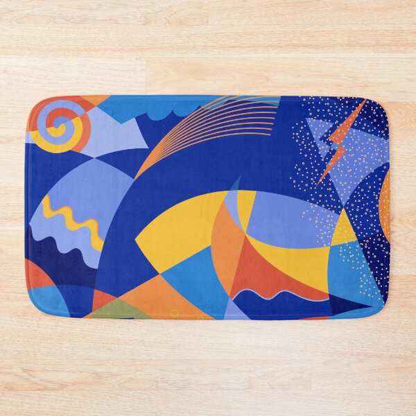 Item preview, Decorative abstract sea with sailing designed and sold by elara.