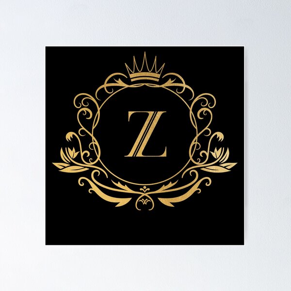 Item preview, Monogram letter Z - name, emblem | gold designed and sold by rattob.