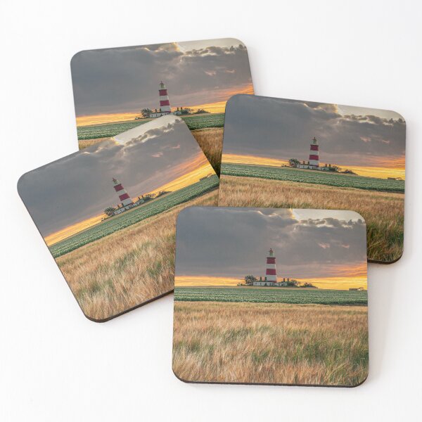 Item preview, Happisburgh Lighthouse Norfolk Under Orange Sky designed and sold by dp-images.