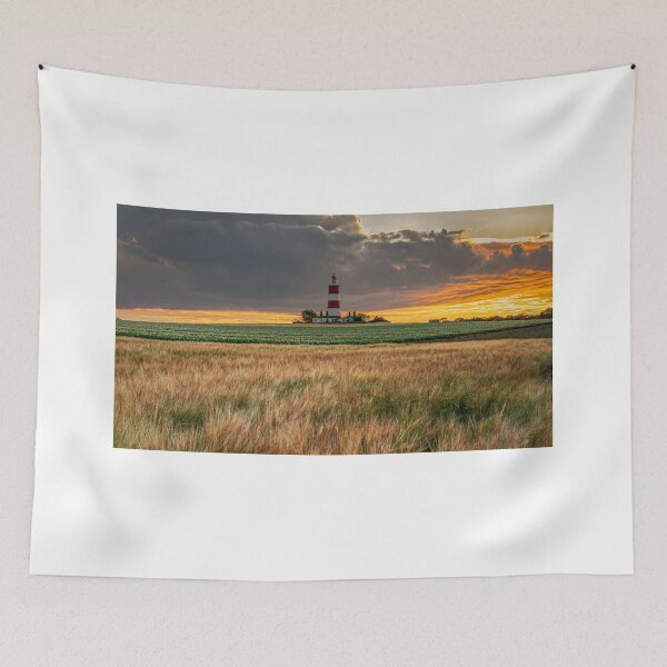 Item preview, Happisburgh Lighthouse Norfolk Under Orange Sky designed and sold by dp-images.