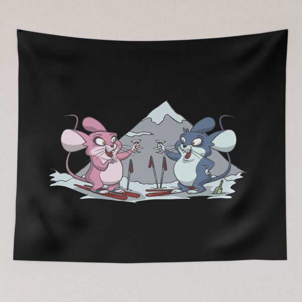 Item preview, Cute mice having an apres ski drink designed and sold by Monkey Ful.