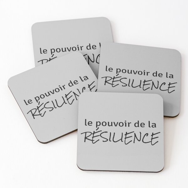 Aperçu de l'œuvre Pouvoir de la Résilience (en français) sur fond gris créée et vendue par ZenNature.