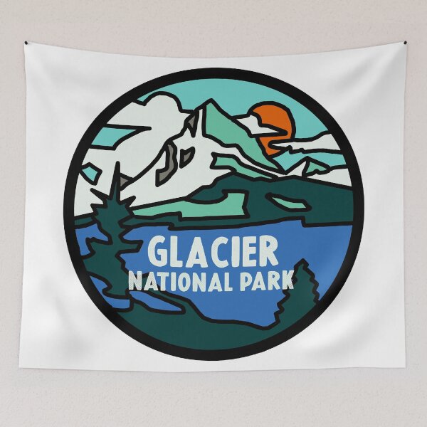 Item preview, Glacier National Park Decal designed and sold by Decal Mania.